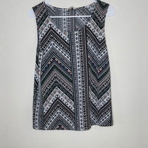 Misia Geometric printed stretchy work tank